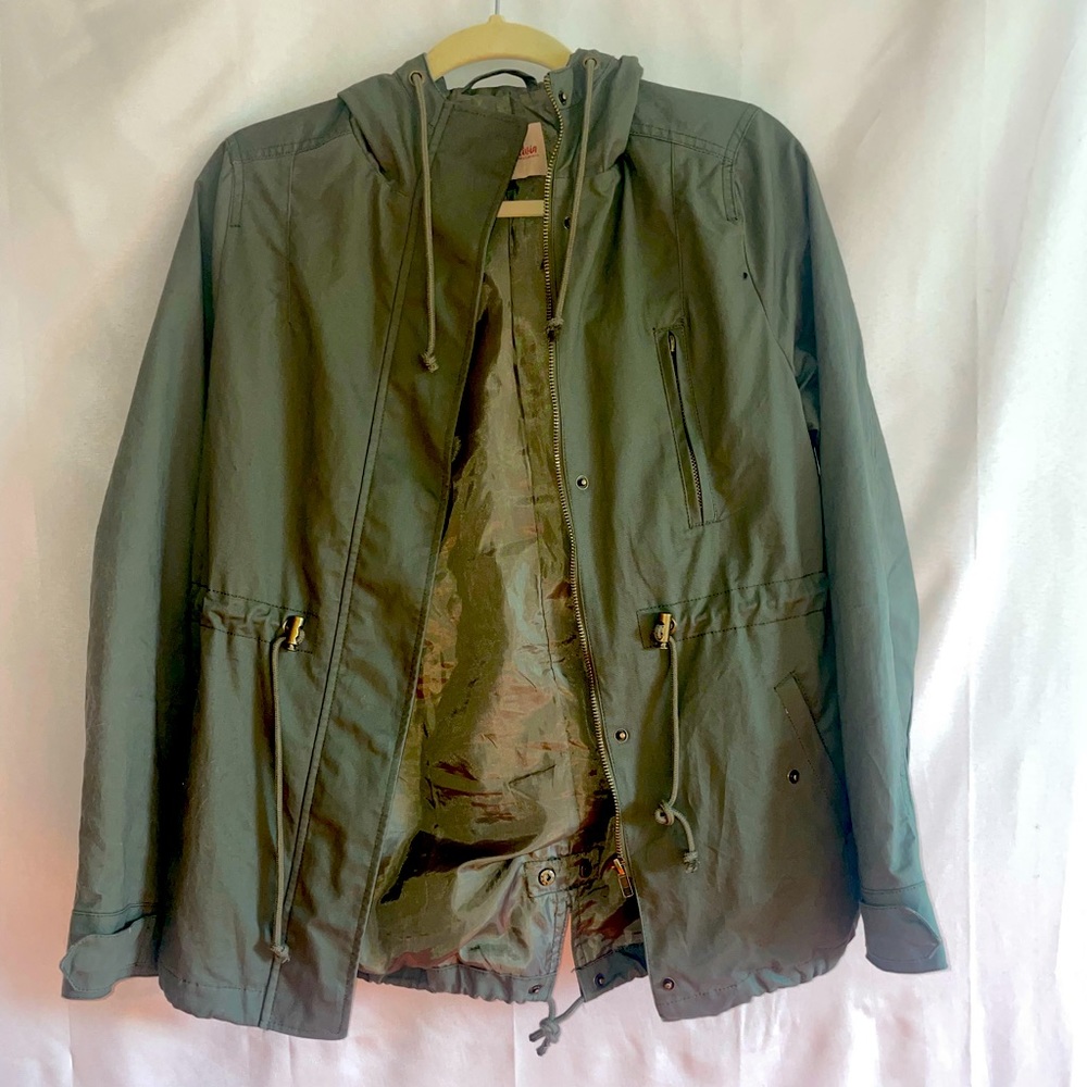 Green Suede Rain Jacket (S)